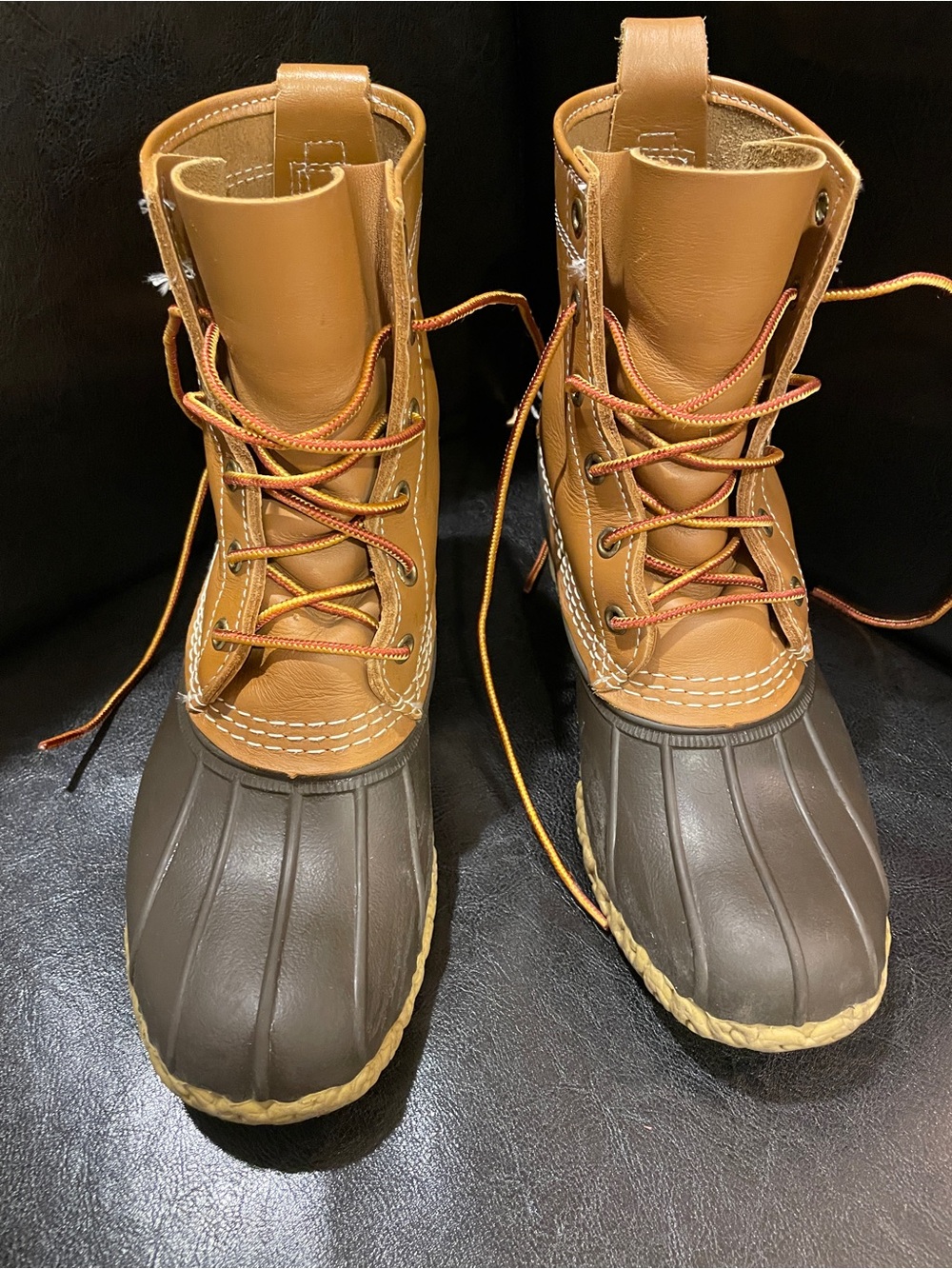 L.L. Bean 6" Bean Boots Women's Size 7 M Duck Boots Brown Leather Made in Maine